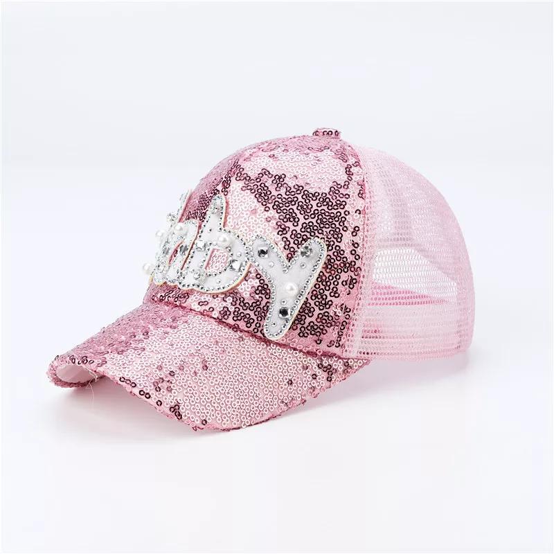 Sparkly Sun Protection: Baseball Cap With Sequins