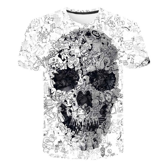 Watch Heads Turn: 3D Rebellious Skull T-Shirt