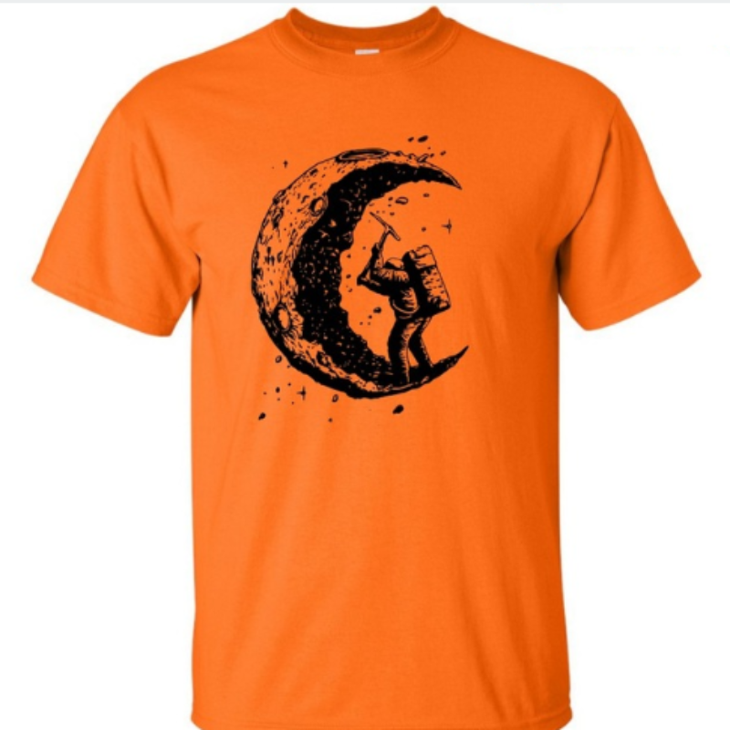 Dig the Moon Tee: Graphic Men's O-Neck T-Shirt