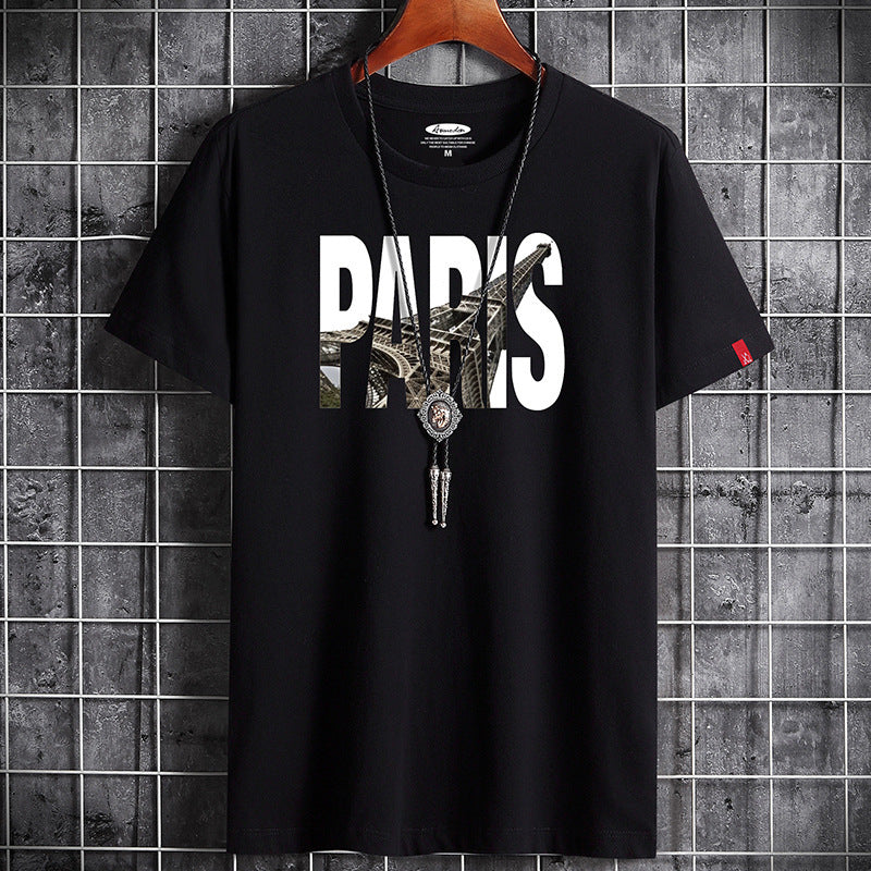 Parisian Paradise: Casual Tee With Eiffel Tower Flair