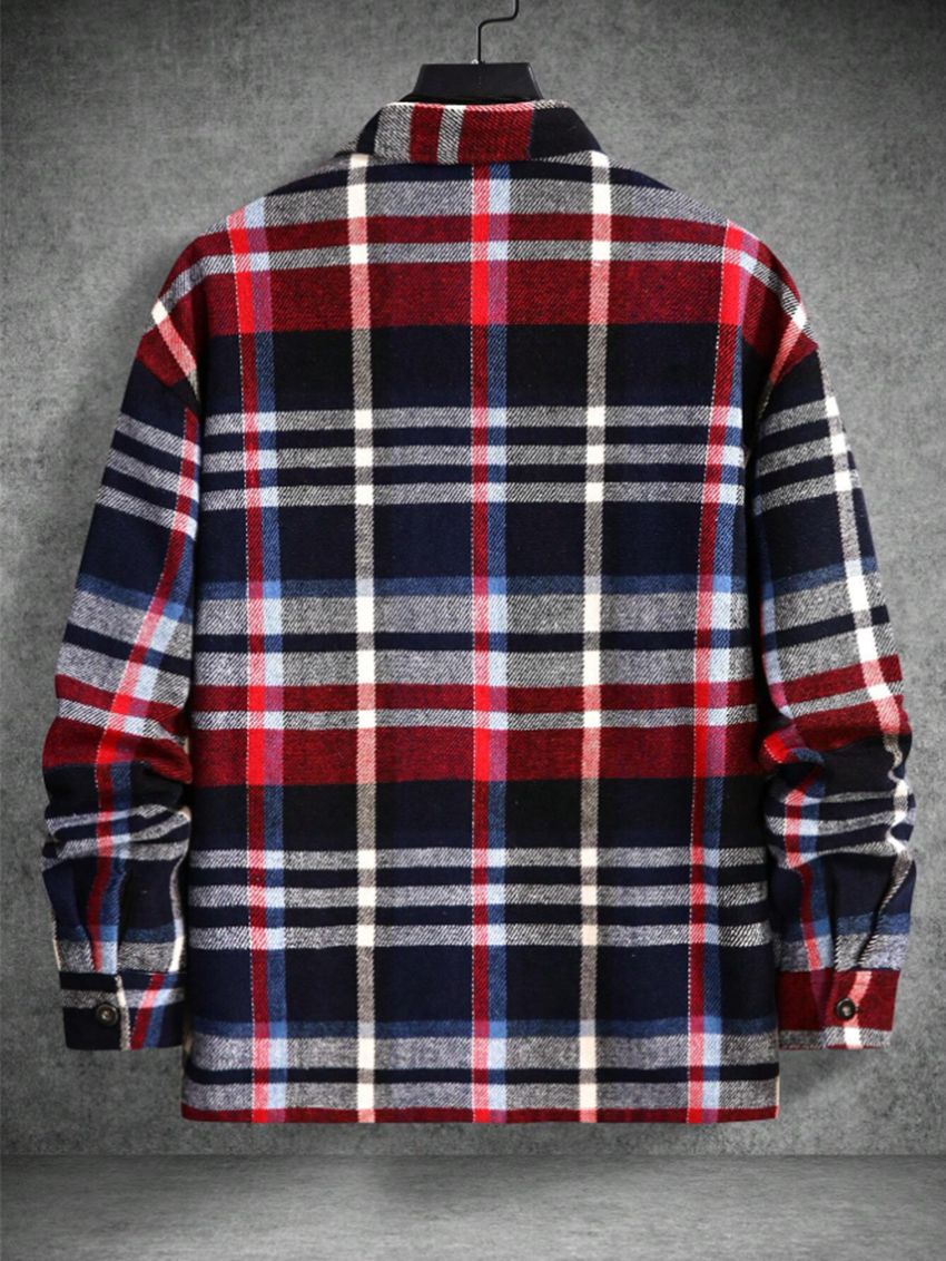 Woolen Lapel Long Sleeve Shirt