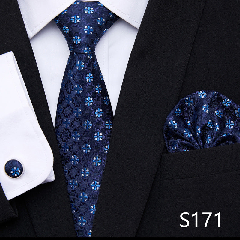 The All-In-One Accessory Powerhouse: Tie, Handkerchief, & Cufflinks Set