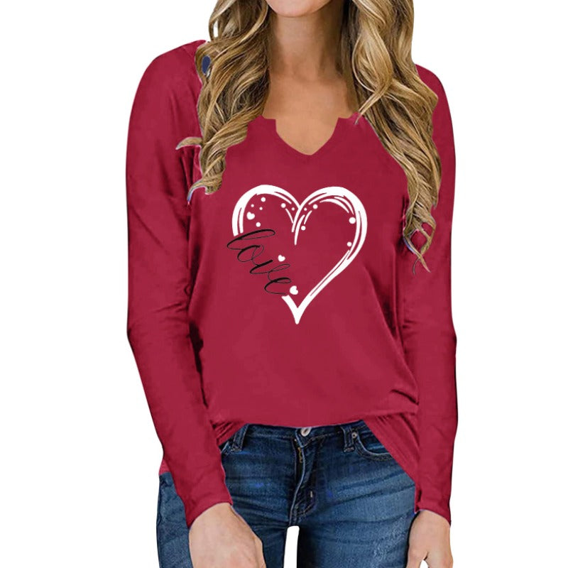 Love Struck: Long Sleeve Top With Heart Detail