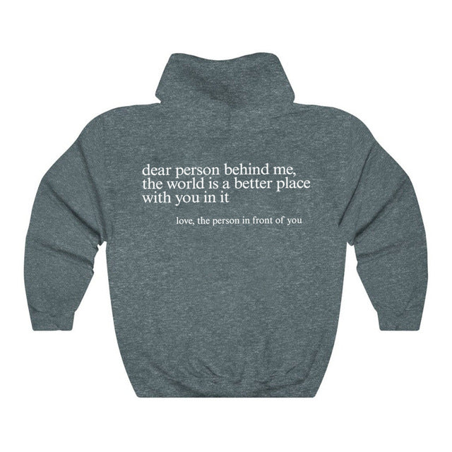 Share The Vibe: Cozy Hoodie With A Positive Message