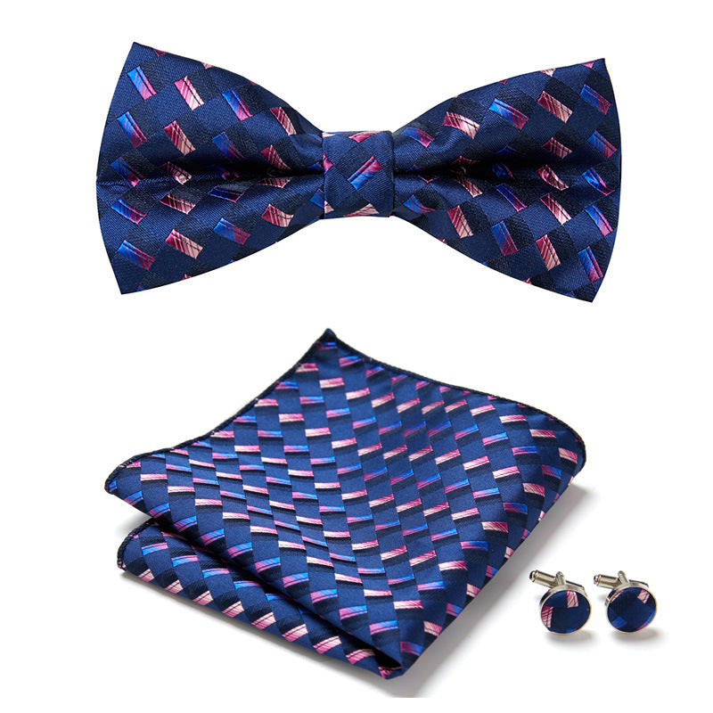 Gentleman Essentials: Bow Tie, Handkerchief & Cufflinks Set