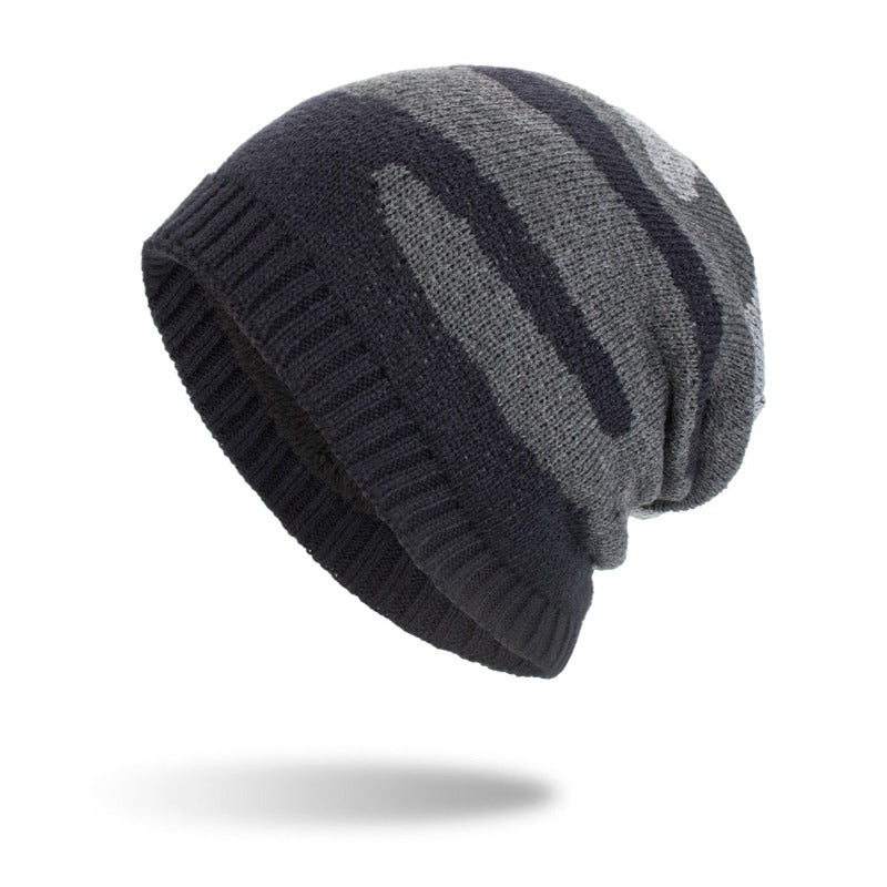 Top Your Look With Stripes: Warm Tricolor Beanie