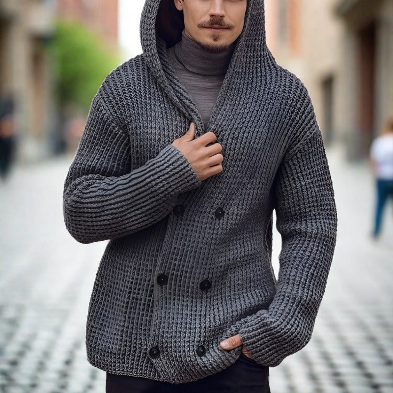 Chill Factor 100: Men's Hooded Cardigan For Maximum Vibes