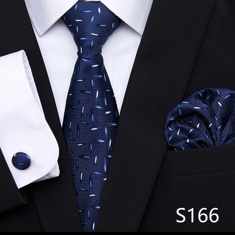 The All-In-One Accessory Powerhouse: Tie, Handkerchief, & Cufflinks Set