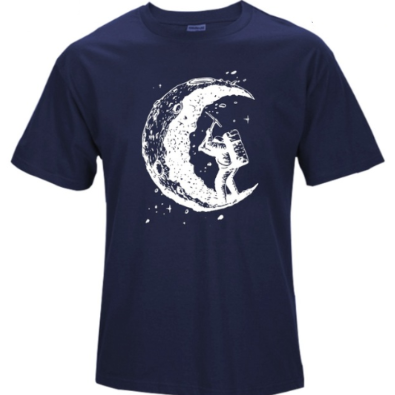 Dig the Moon Tee: Graphic Men's O-Neck T-Shirt