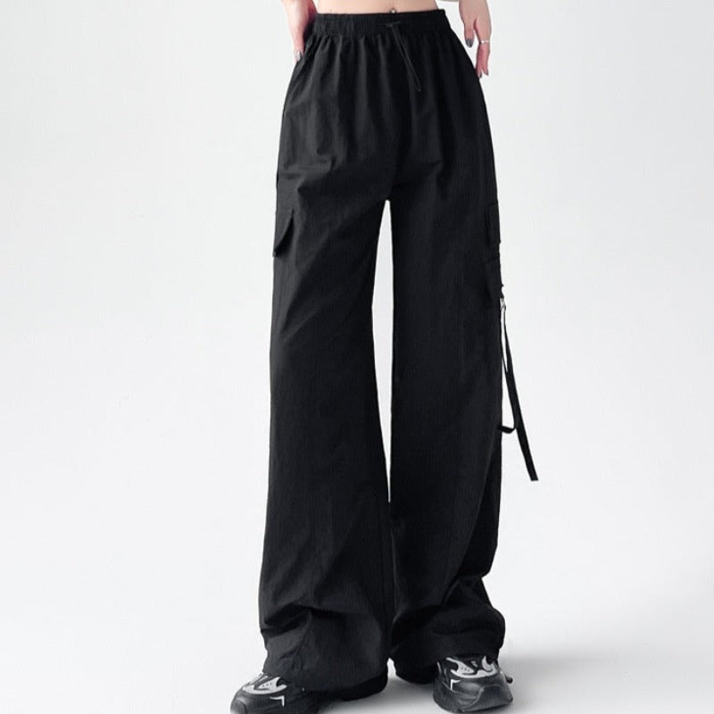 Ice Silk Bliss: High-Waist, Quick-Dry, Ultra-Thin Women's Cargo Pants