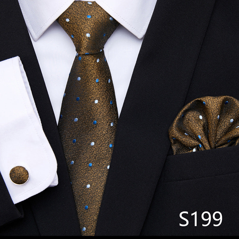 The All-In-One Accessory Powerhouse: Tie, Handkerchief, & Cufflinks Set