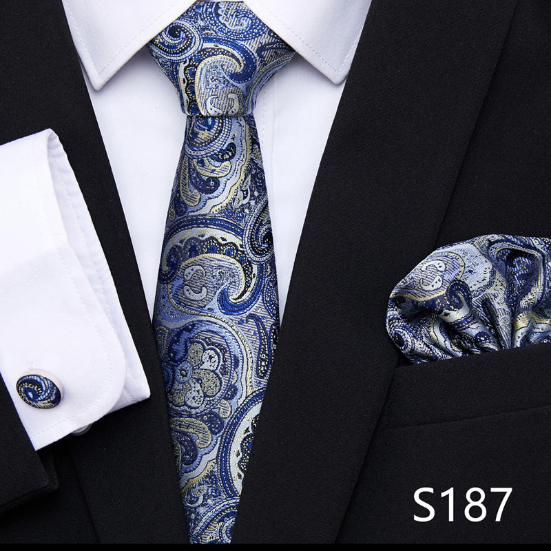 The All-In-One Accessory Powerhouse: Tie, Handkerchief, & Cufflinks Set