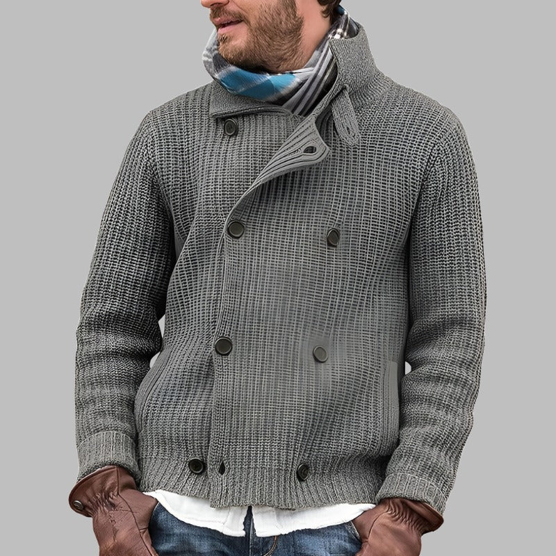 Classic Comfort, Modern Edge: The Knit Button Sweater / Jacket