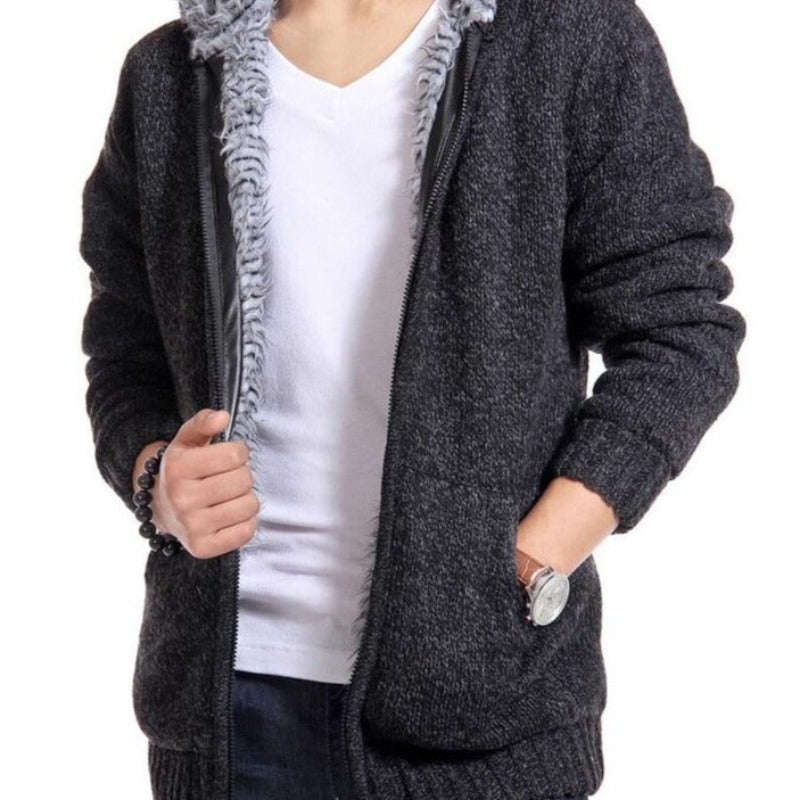 Wool Blend, Zipper, Hooded Jacket