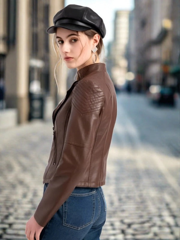 Elevated Faux Leather Jacket: For A Sleek Silhouette