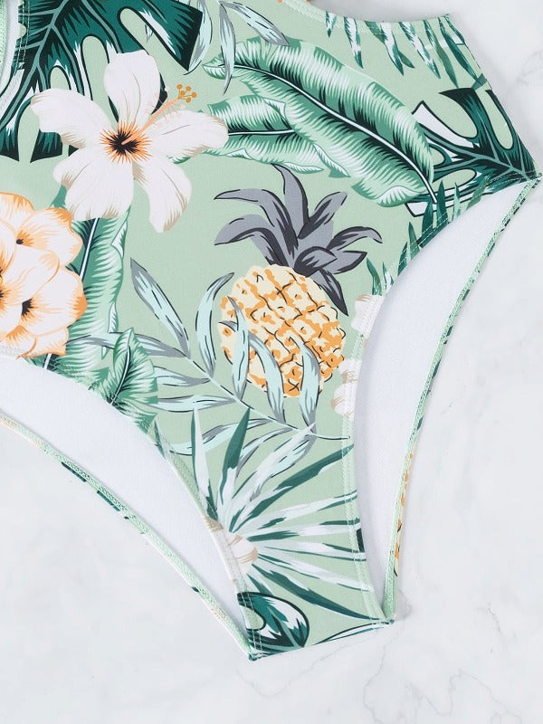 Showstopping Style: Floral Cut-Out Swimsuit