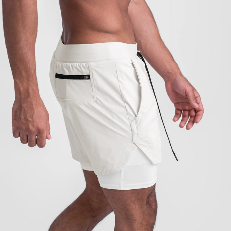 Conquer Your Workout In Comfort: Double-Layered Shorts With Hidden Pockets