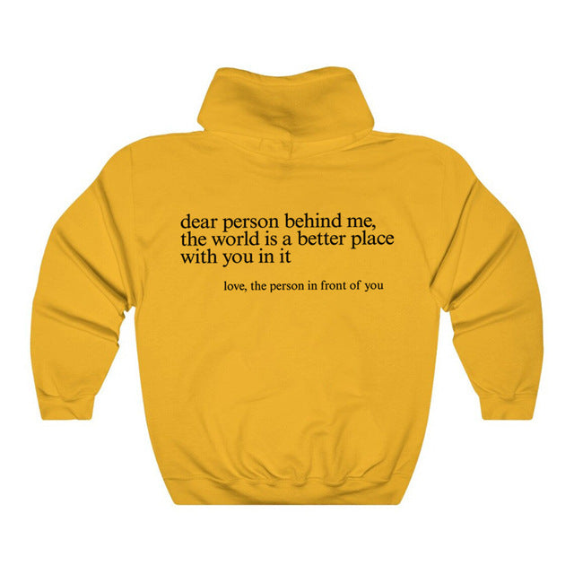 Share The Vibe: Cozy Hoodie With A Positive Message