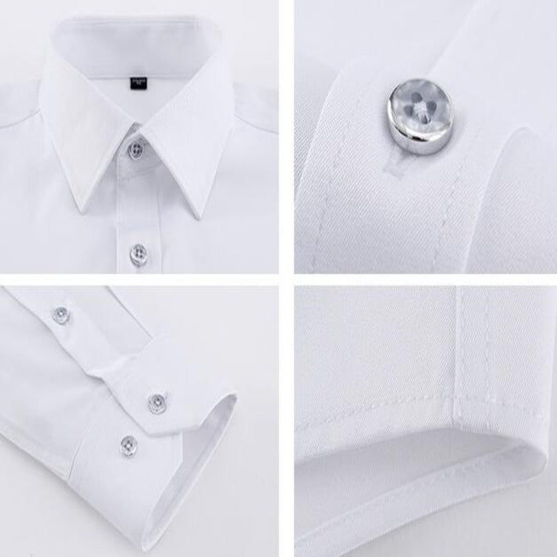 Sharp Lines, Timeless Style: Square Collar Long-Sleeved Shirt