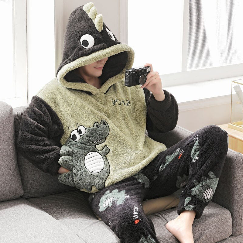 Cozy Up With Character: Animal Hooded Onesies For Men