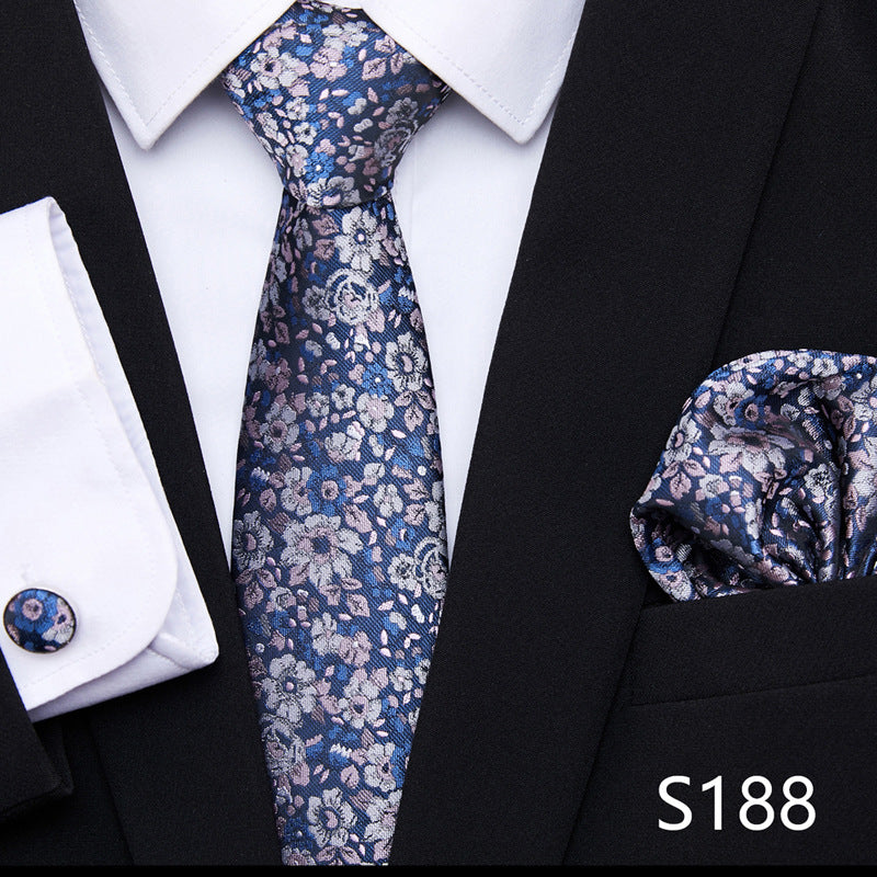 The All-In-One Accessory Powerhouse: Tie, Handkerchief, & Cufflinks Set