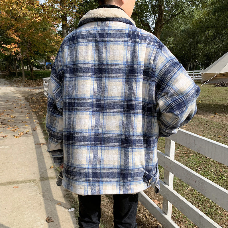 Winter Vibes: Plaid Cotton-Padded Jacket