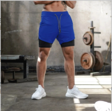 Multi-Pocket Loose Double Layer Track Shorts