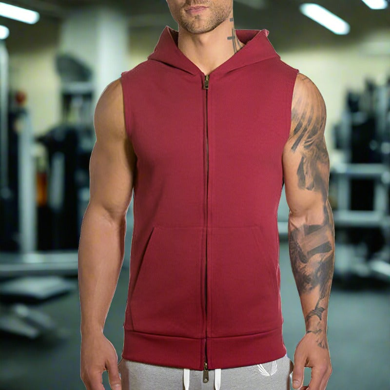 Conquering Summer In Comfort: The Sleeveless Cotton Hoodie