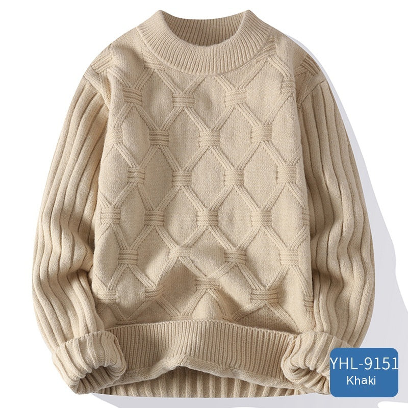 Cloud-Like Comfort: Twisted Flower Round Neck Sweater