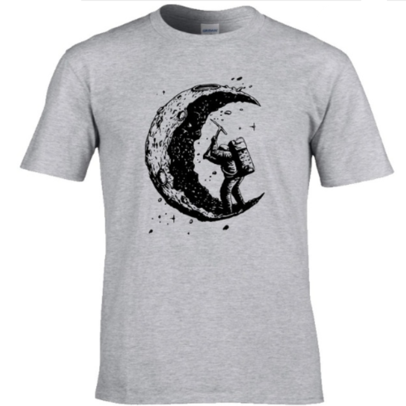 Dig the Moon Tee: Graphic Men's O-Neck T-Shirt