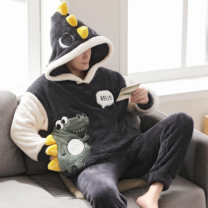 Cozy Up With Character: Animal Hooded Onesies For Men