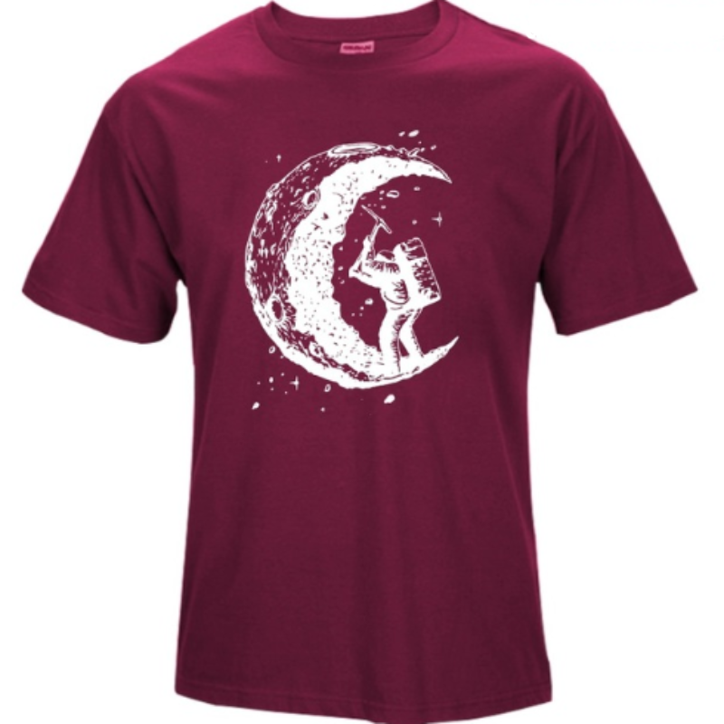 Dig the Moon Tee: Graphic Men's O-Neck T-Shirt