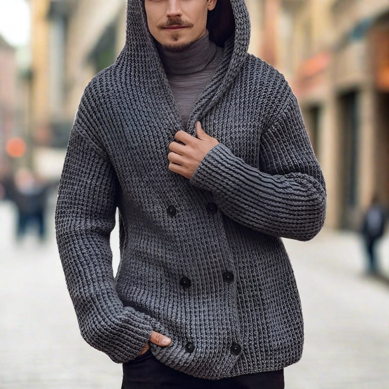 Chill Factor 100: Men's Hooded Cardigan For Maximum Vibes