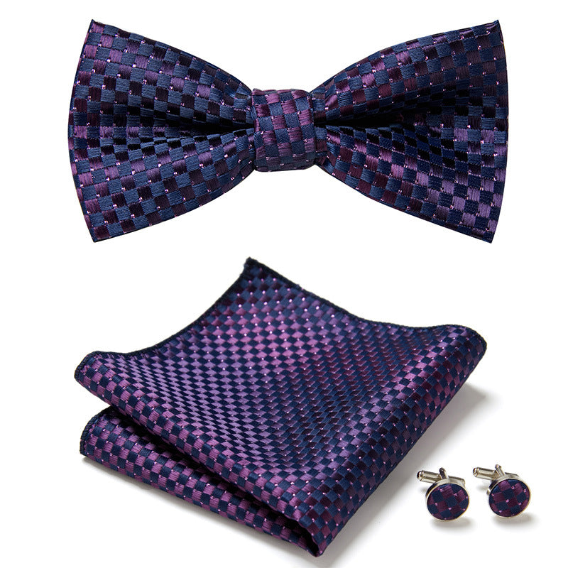 Gentleman Essentials: Bow Tie, Handkerchief & Cufflinks Set