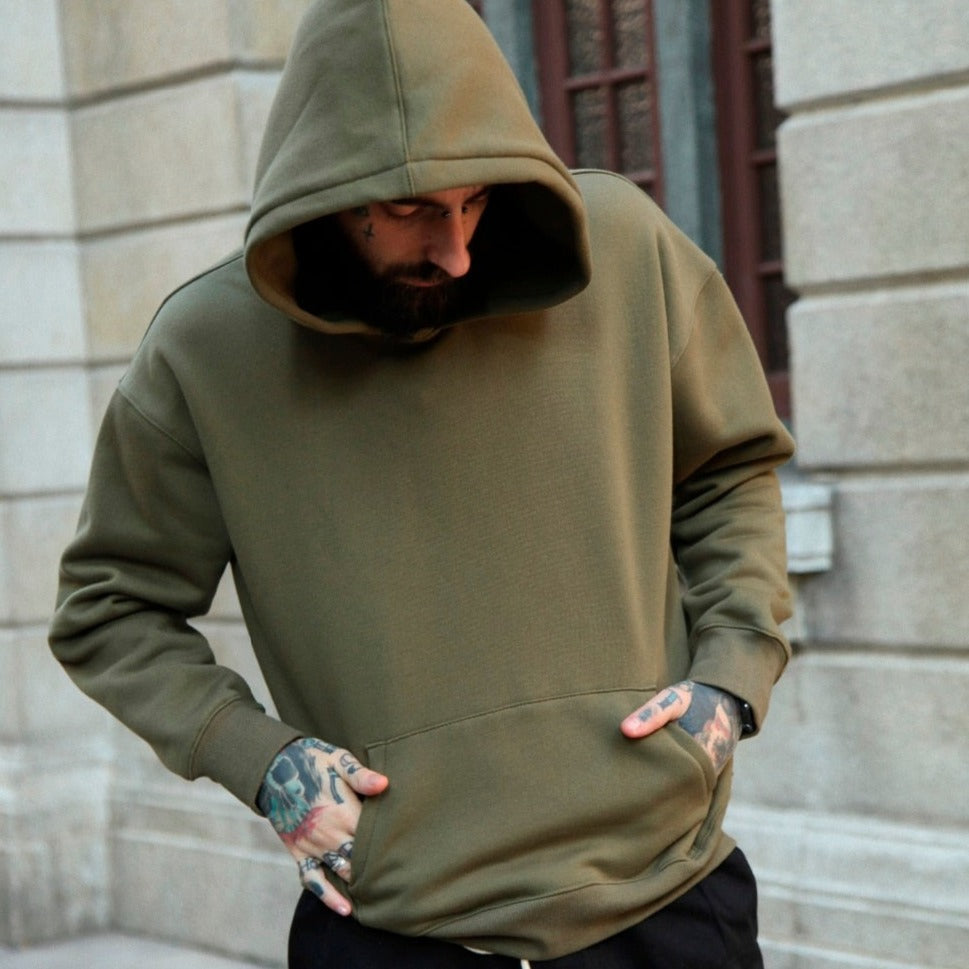 Pure Comfort: Wrap Up In This Solid Color Cotton Hoodie (For Him)