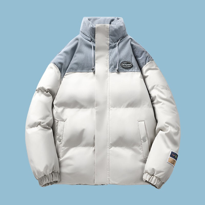 Stand Out In This Head-Turning Two-Tone Puffer Jacket