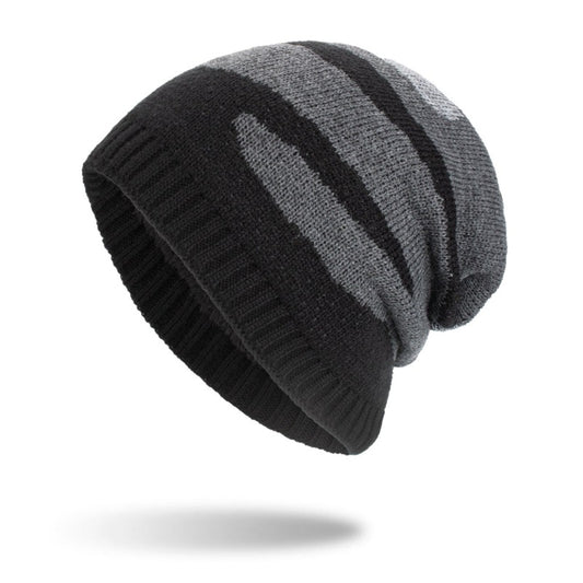 Top Your Look With Stripes: Warm Tricolor Beanie