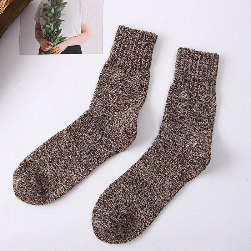 Solid Color Terry Wool Socks