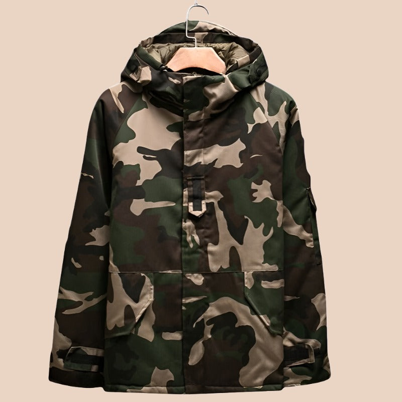 Concealed Comfort: Camouflage Cotton Jacket