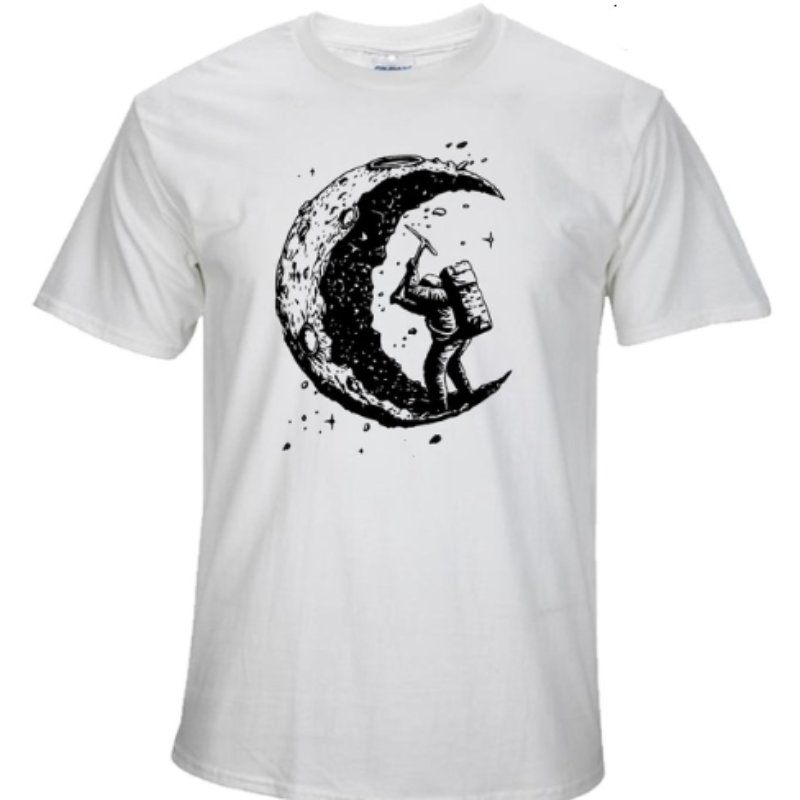 Dig the Moon Tee: Graphic Men's O-Neck T-Shirt