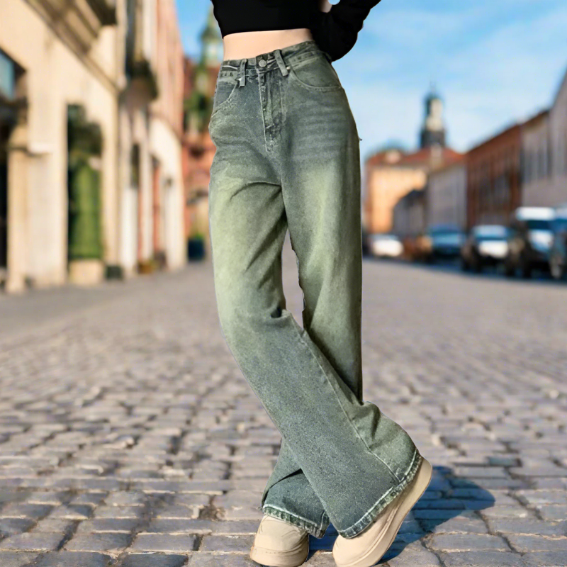 90s Nostalgia: High-Waisted Vintage Straight Jeans