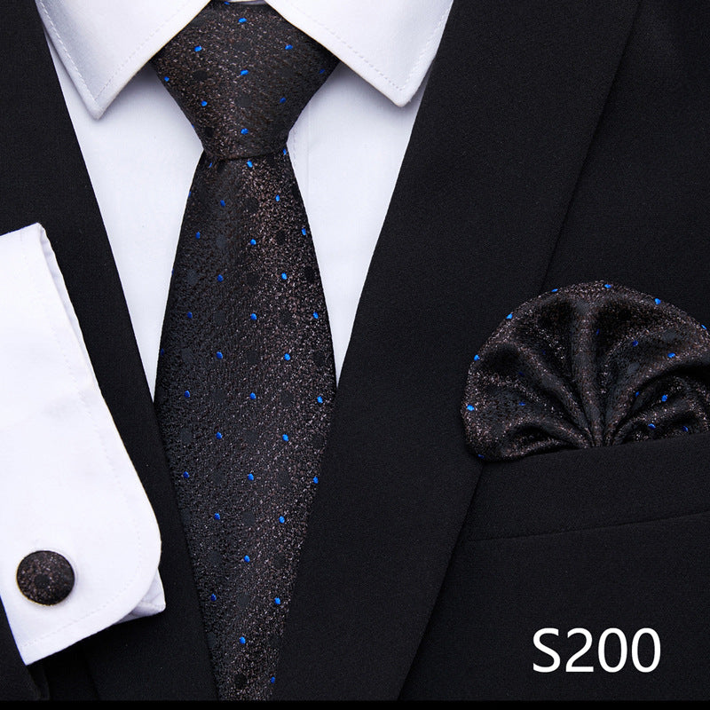 The All-In-One Accessory Powerhouse: Tie, Handkerchief, & Cufflinks Set