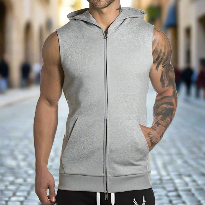 Conquering Summer In Comfort: The Sleeveless Cotton Hoodie