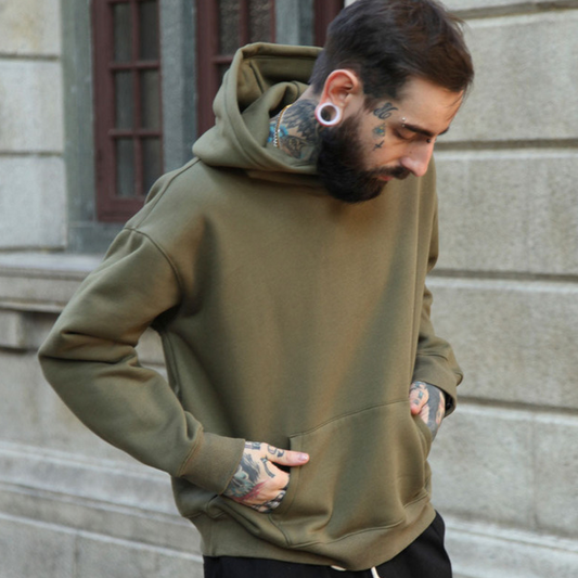 Pure Comfort: Wrap Up In This Solid Color Cotton Hoodie (For Him)