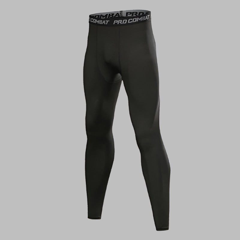 Don't Just Train, Dominate: Men's Black Leggings Made For Winning