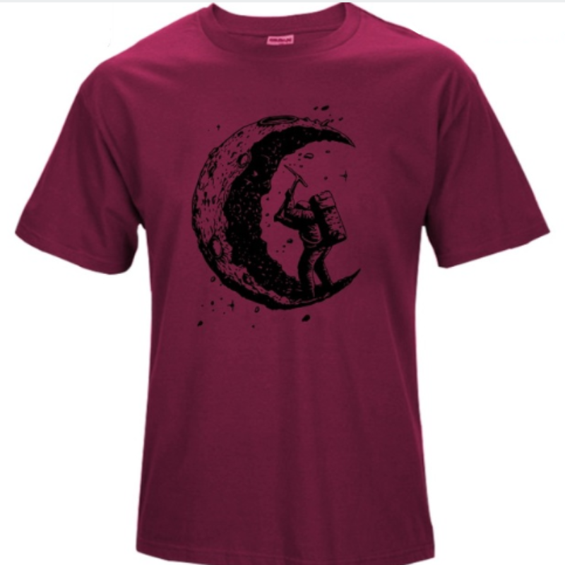 Dig the Moon Tee: Graphic Men's O-Neck T-Shirt