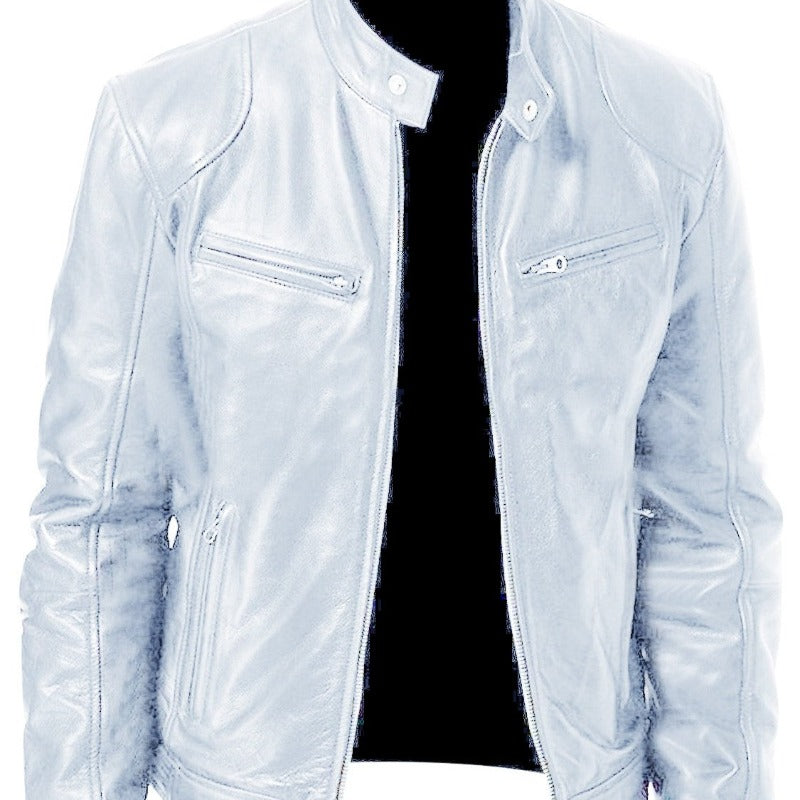 City-Slicker Style: Warm Leather Jacket With Edgy Details