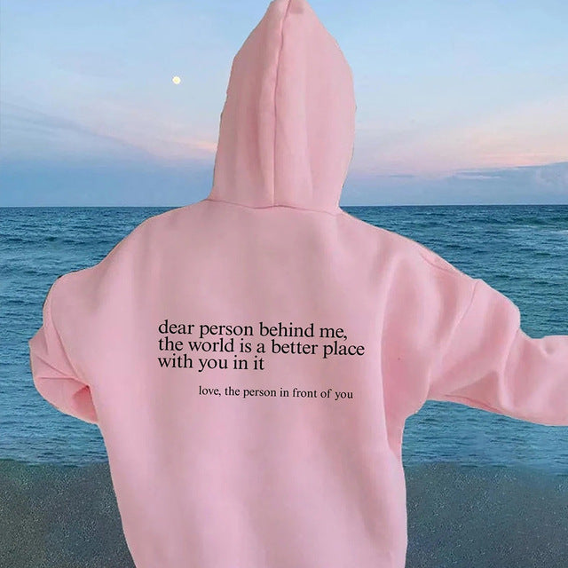 Share The Vibe: Cozy Hoodie With A Positive Message