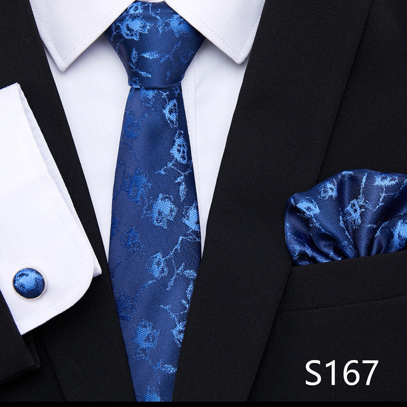 The All-In-One Accessory Powerhouse: Tie, Handkerchief, & Cufflinks Set