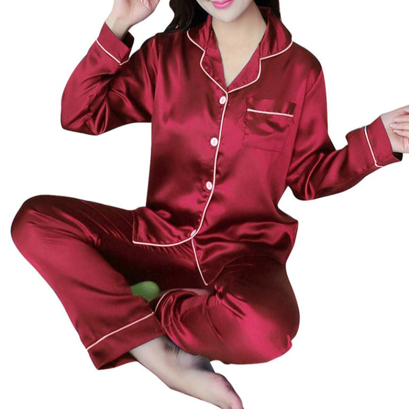 Luxe Ice Silk PJ Set: Cozy Comfort, Endless Style